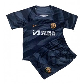 Maillot de foot Chelsea Gardien de but Domicile enfant 2023-24 Manches Courte (+ pantalon court)